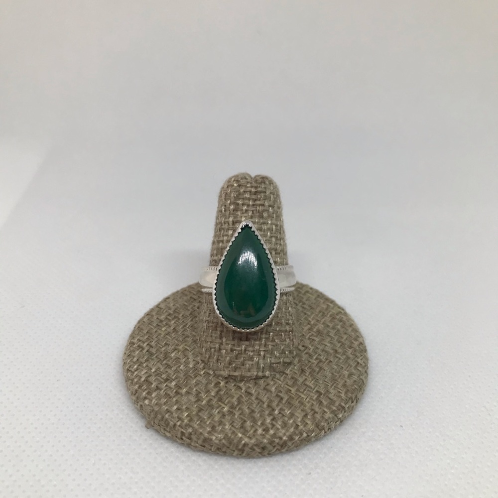 20Ct Malachite Ring Handmade